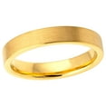 thumbnail image 1 of Men's Women's Tungsten Wedding Band Engagement Ring 4mm Pipe Cut Brushed Gold Plated Ring, SZ 12.5, 1 of 3