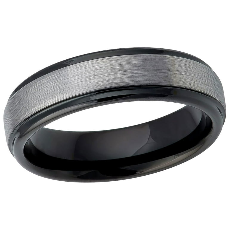 Men's Women's Tungsten Wedding Band Engagement Ring 6mm Two-tone