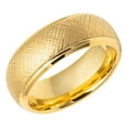 thumbnail image 1 of Men's Women's Tungsten Wedding Band Engagement Ring 8mm Patterned Gold Plated Ring, SZ 9.5, 1 of 3
