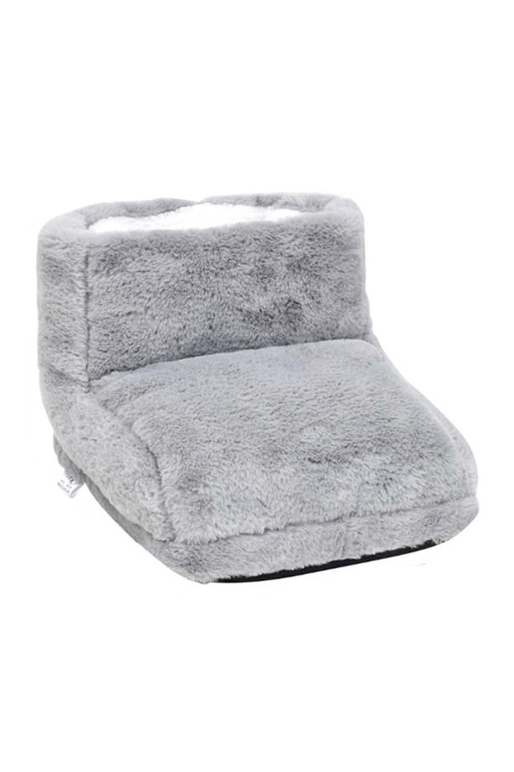 Men's and Women's USB Rechargeable Foot Warmer, Plush Thick Heat Pad for Cold Feet, Ankle Pain Relief, Non-Slip, Cozy Winter Booties for Comfort and Circulation