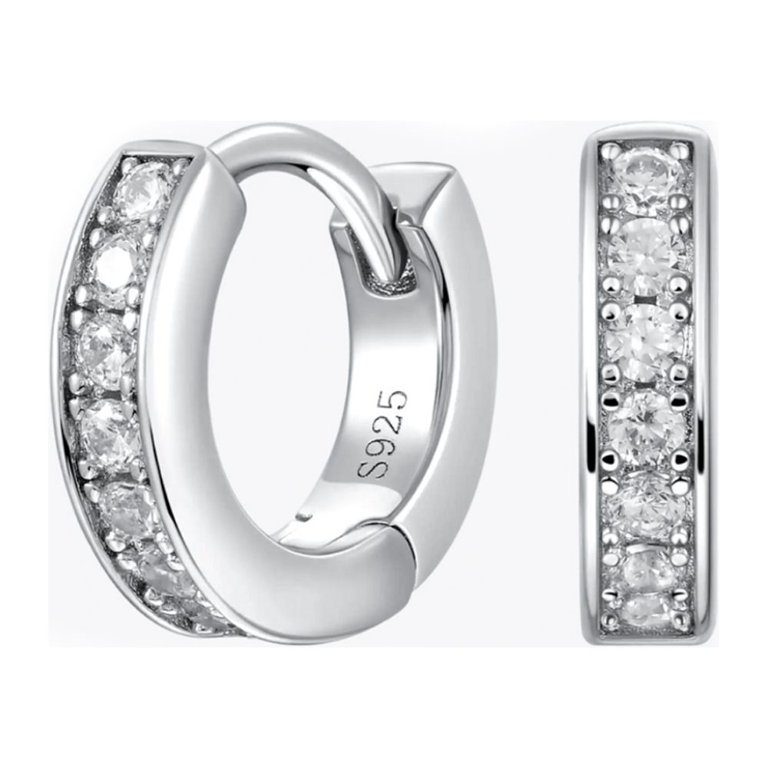 Men's Women's White Gold Plated 925 Sterling Silver One Row