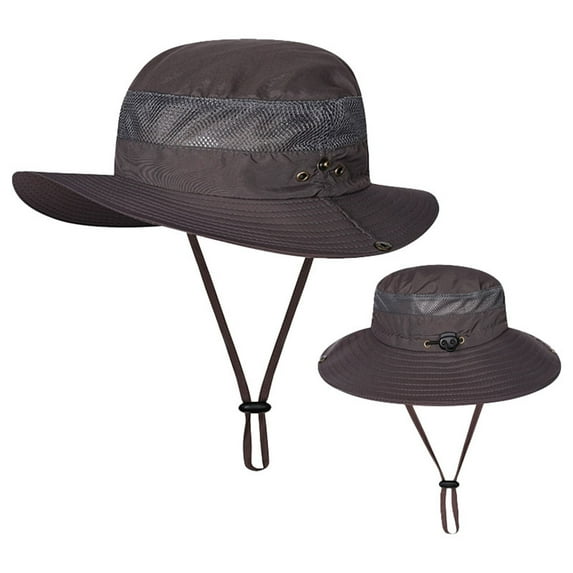 Men's and Women's Wide Brim Bucket Hat, UPF Sun Protection Boonie Hat with Adjustable Chin Strap, Quick-Dry Fishing Hat for Outdoor Activities, Large Brim Sun Hat for Beach Gardening and Hiking