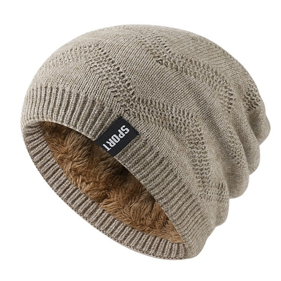 Men's Women's Winter Beanie Hat Warm Knit Hat Thick Fleece Lined Winter Cap