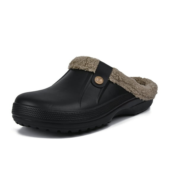 Men's Women's Winter Clogs Slippers Lined Non-Slip Waterproof Warm Comfortable Home Slippers