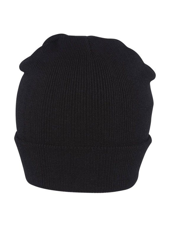 Men's Women's Winter Cuff Long Beanie - Black