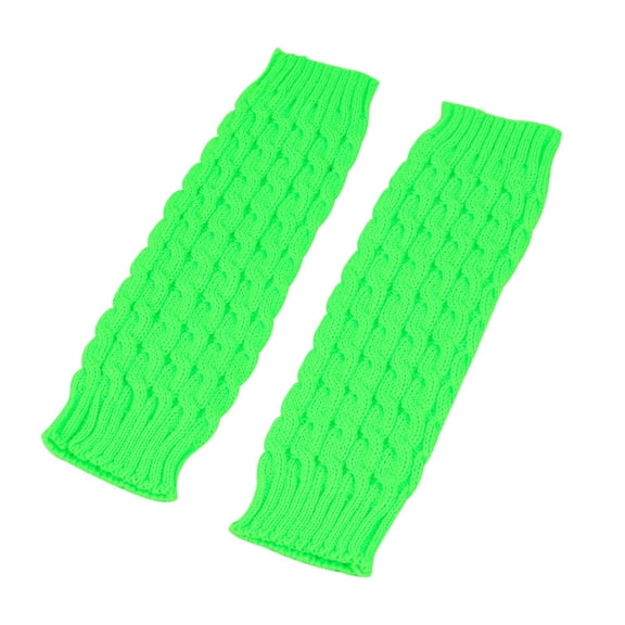 Men's and Women's Winter Knit Leg Warmers,Thickened Thermal Boot Toppers,Stretchable Cable Knit Sock Covers for Cold Weather, Cozy Foot and Ankle Protection for Boots, Unisex Winter Accessorie Green