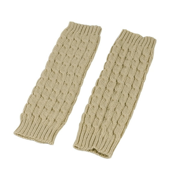 Men's and Women's Winter Knit Leg Warmers, Thickened Thermal Boot Toppers, Stretchable Cable Knit Sock Covers for Cold Weather, Cozy Foot and Ankle Protection for Boots, Unisex Winter Accessorie Gold