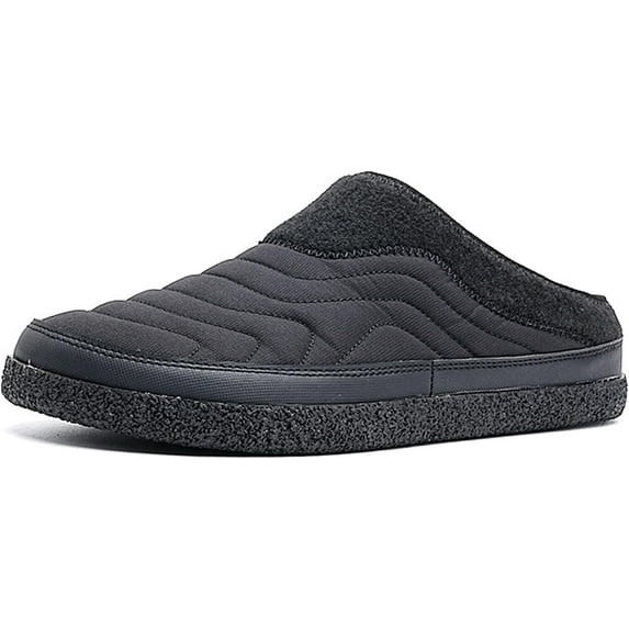 Men's Women's Winter Warm Slippers Waterproof Plush Lined Mules Slip On Indoor Outdoor House Shoes for Winter