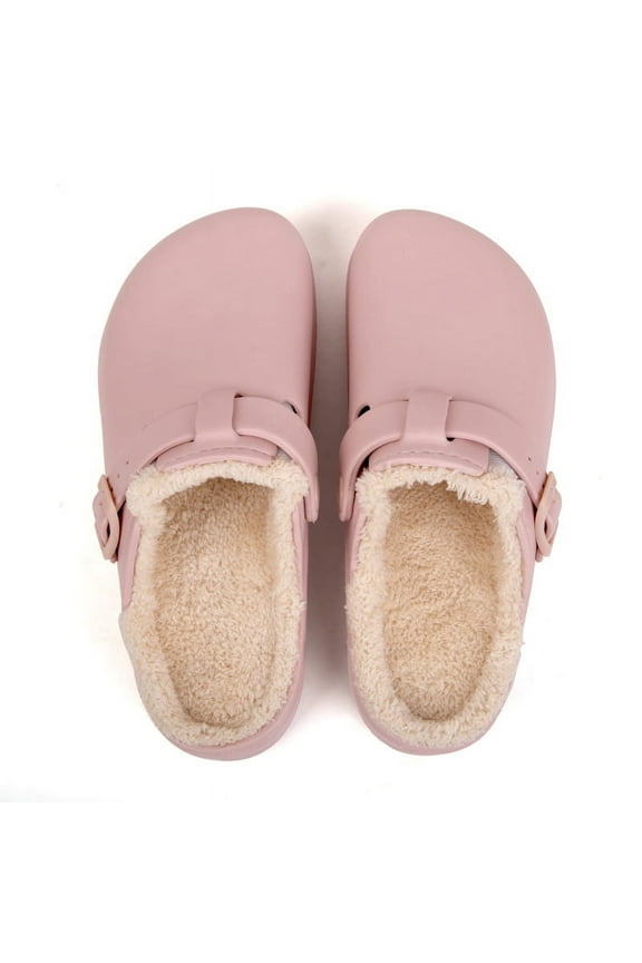 Men's Womens Lined Clogs Warm House Slippers Waterproof Slip on Garden Shoes Nurse Work Shoes Outdoor Indoor Mules