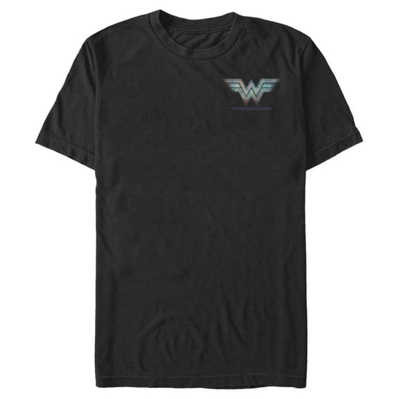 Men's Wonder Woman 1984 Chest Logo  Graphic Tee Black Medium