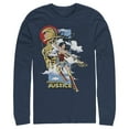 thumbnail image 1 of Men's Wonder Woman 1984 Fight for Justice  Long Sleeve Shirt Navy Blue Small, 1 of 4