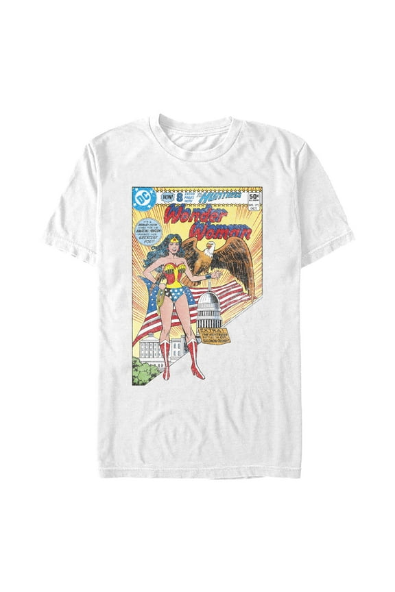 Men's Wonder Woman Retro Comic Book Cover Graphic T-Shirt