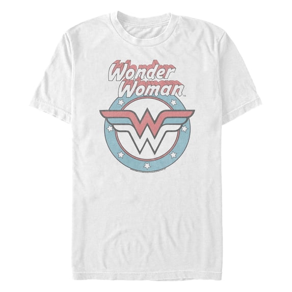 Men's Wonder Woman Retro Comic Logo Graphic T-Shirt