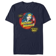 Men's Wonder Woman To a Real Superhero Graphic Tee Navy Blue Large