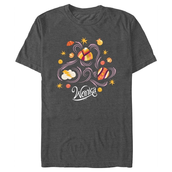 Men's Wonka Chocolates Graphic Tee Charcoal Heather Small