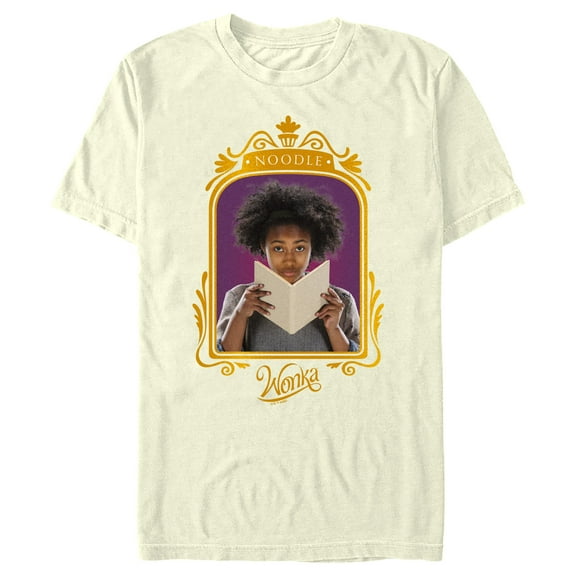 Men's Wonka Noodle Portrait Graphic Tee Beige Small