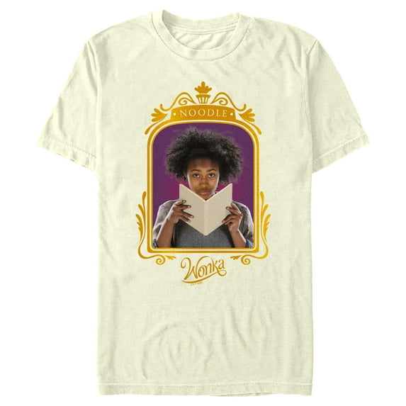 Men's Wonka Noodle Portrait Graphic Tee Beige X Large