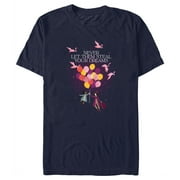 Mens Wonka Willy and Noodle Never Let Them Steal Your Dreams Graphic Tee Navy Blue Medium