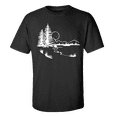 thumbnail image 1 of Men's Woodland Outdoors Mountain Scenic View Short Sleeve T-shirt-Black-large, 1 of 4