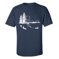 thumbnail image 1 of Men's Woodland Outdoors Mountain Scenic View Short Sleeve T-shirt-Navy-4xl, 1 of 4