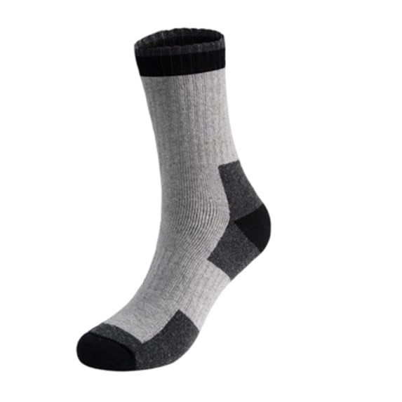 Men's Wool Blend Crew Socks Super Thick Thermal Hiking Winter Warm Boot Heavy Soft Cozy Socks for Cold Weather 2 Pairs