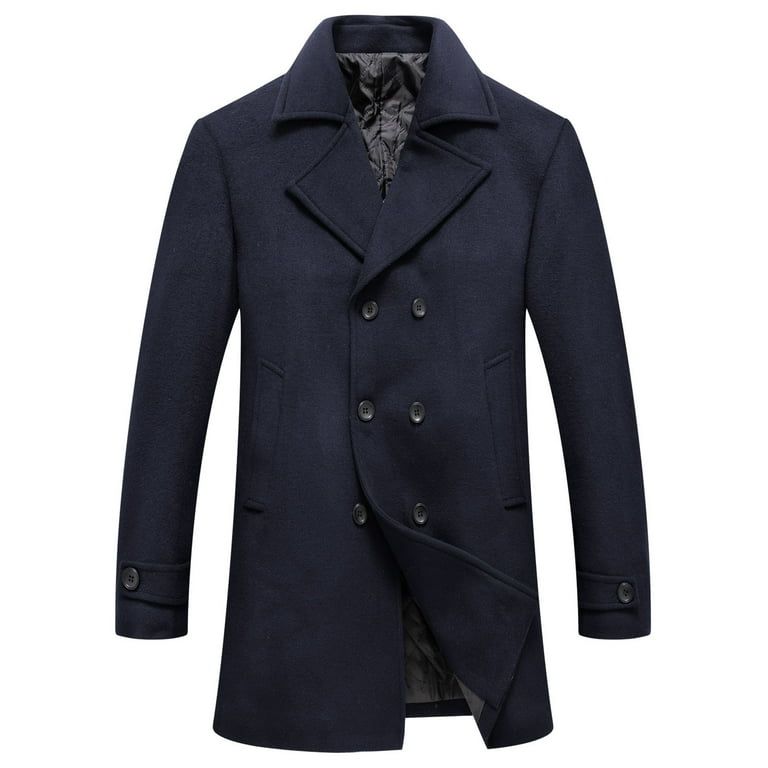 Classic Slim-Fit Double-Breasted Woolen Coat Classic Slim-Fit Double-Breasted Woolen Coat