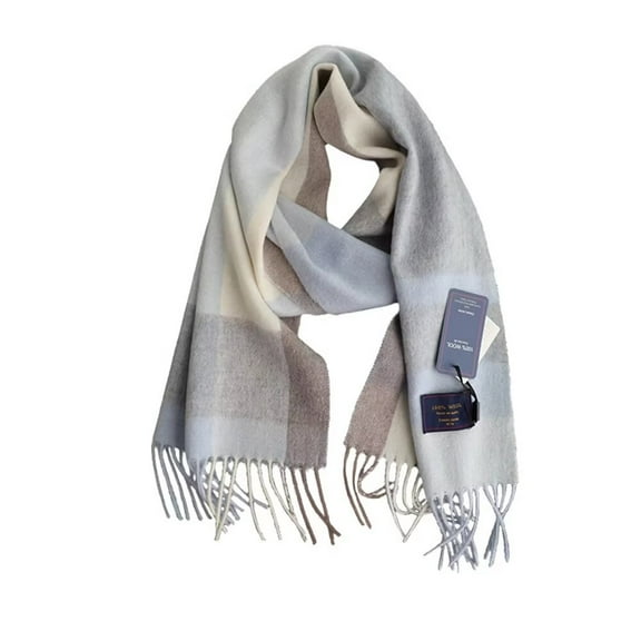 Men’s Wool Blend Scarf for Winter, Brushed for Warm & Soft Texture, with Tassel Detail 72x12inch