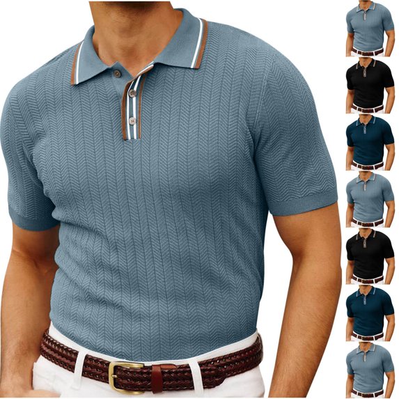 Men's Wool Knitwear Shirt Top Button Down Business Casual Office Work Modern Fashion Essential Gift for Him | AESTIVO,Black L