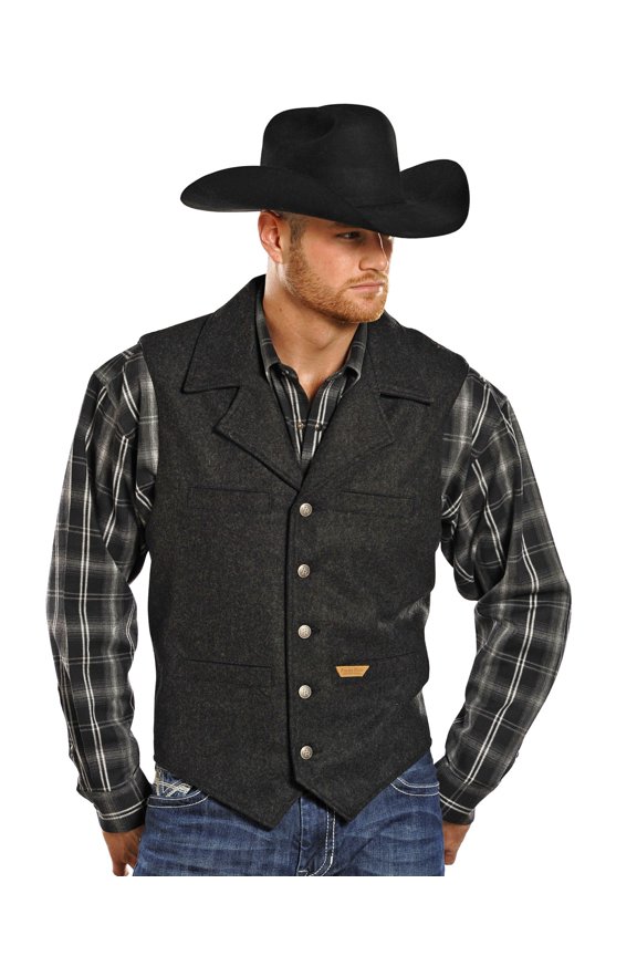 Men's Wool Montana Vest Black X-Large