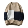 thumbnail image 1 of Men's Wool Sweater Coat Winter Warm Round Neck Pullover Knit Top Casual Comfortable Soft All Matching High Neck, 1 of 2