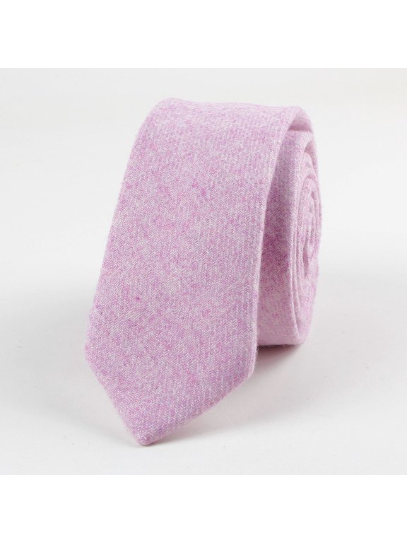 Men's Woolen Skinny Necktie Wedding Party Business Neck Tie