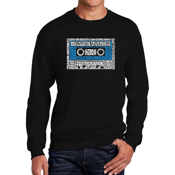 Men's Word Art Crewneck Sweatshirt - 80s One Hit Wonders