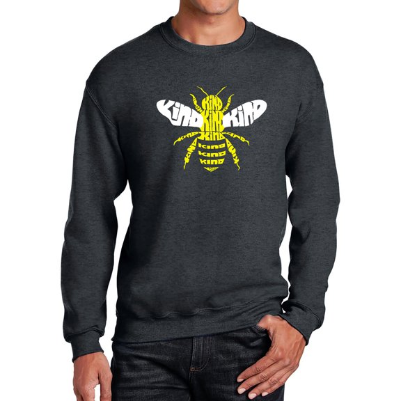 Men's Word Art Crewneck Sweatshirt - Bee Kind