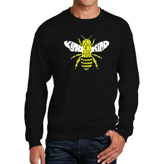 Men's Word Art Crewneck Sweatshirt - Bee Kind
