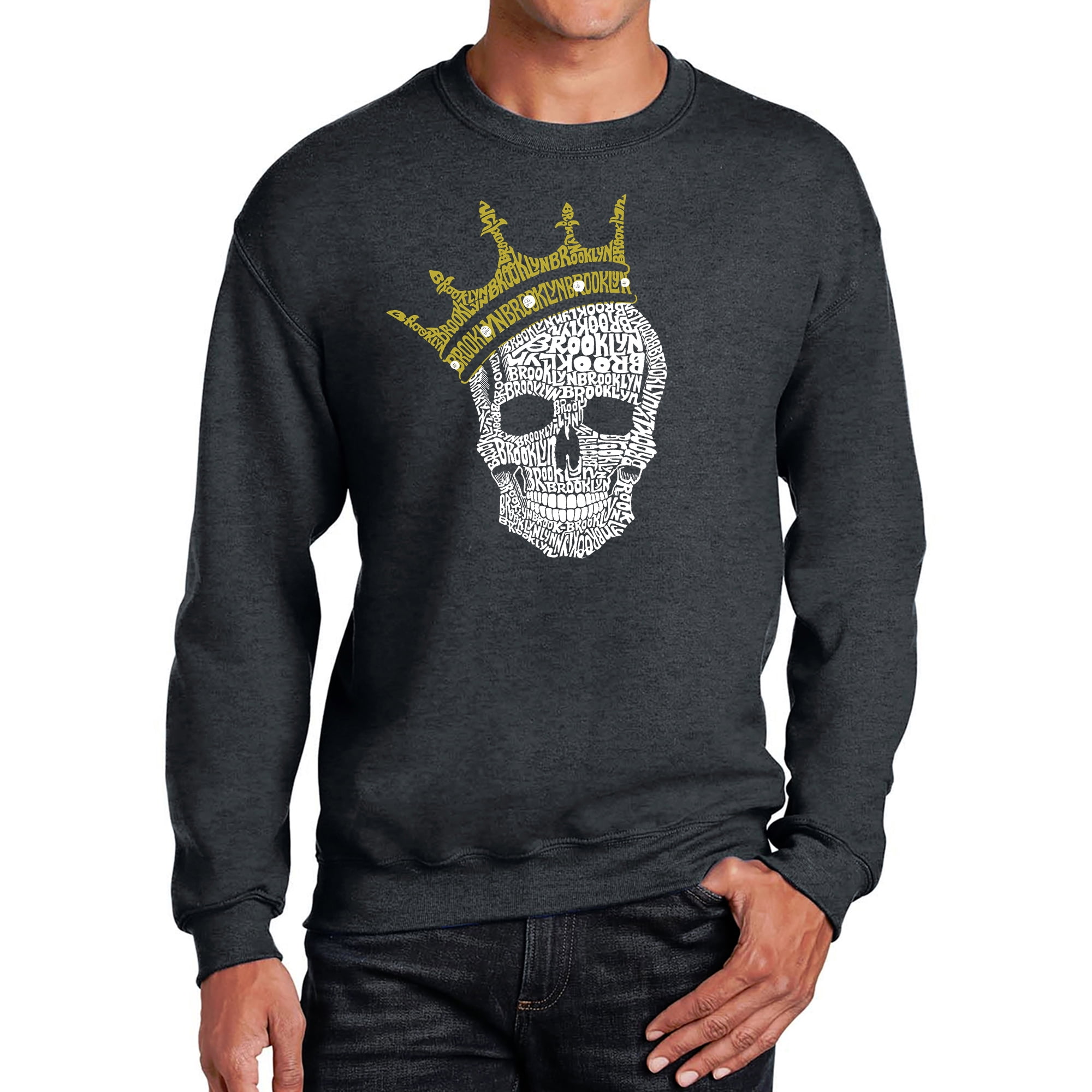 Skull crewneck sweatshirt hotsell