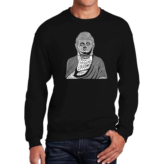 Men's Word Art Crewneck Sweatshirt - Buddha