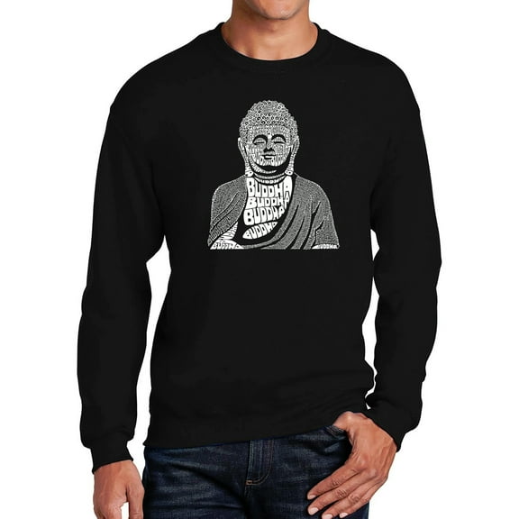 Men's Word Art Crewneck Sweatshirt - Buddha