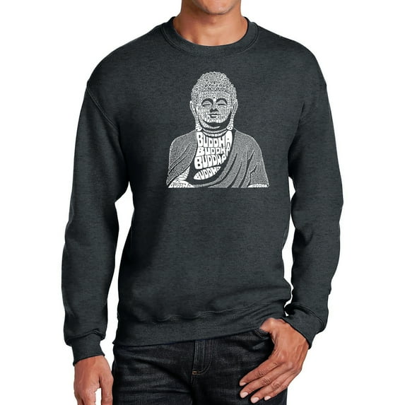 Men's Word Art Crewneck Sweatshirt - Buddha