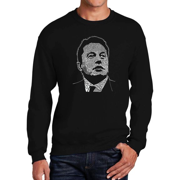 Men's Word Art Crewneck Sweatshirt - Elon Musk