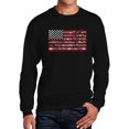 thumbnail image 1 of Men's Word Art Crewneck Sweatshirt - Fireworks American Flag, 1 of 2