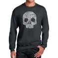 thumbnail image 1 of Men's Word Art Crewneck Sweatshirt - Flower Skull, 1 of 2