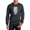 thumbnail image 1 of Men's Word Art Crewneck Sweatshirt - Guitar Head Music Genres, 1 of 2