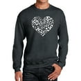 thumbnail image 1 of Men's Word Art Crewneck Sweatshirt - Heart Notes, 1 of 2