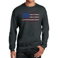 thumbnail image 1 of Men's Word Art Crewneck Sweatshirt - Land of the Free American Flag, 1 of 2