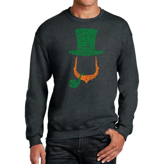 Men's Word Art Crewneck Sweatshirt - Leprechaun