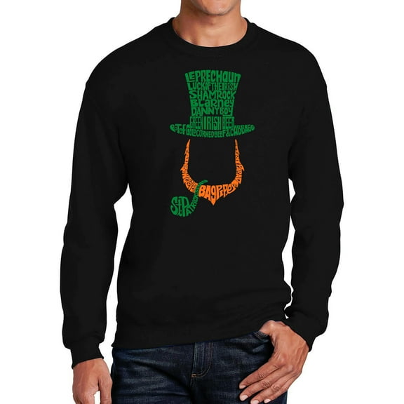 Men's Word Art Crewneck Sweatshirt - Leprechaun