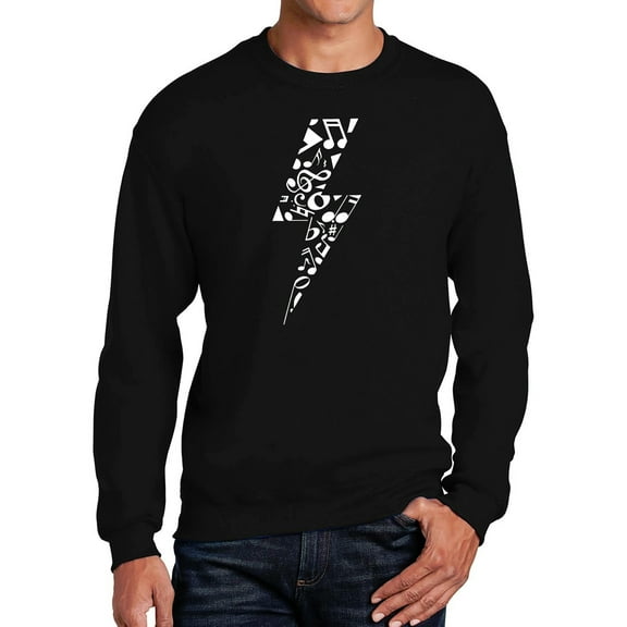 Men's Word Art Crewneck Sweatshirt - Lightning Bolt