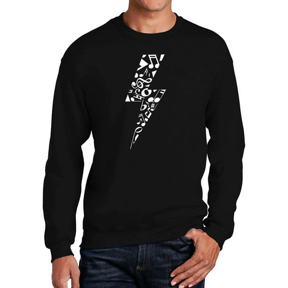 Men's Word Art Crewneck Sweatshirt - Lightning Bolt