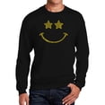 thumbnail image 1 of Men's Word Art Crewneck Sweatshirt - Rockstar Smiley, 1 of 2