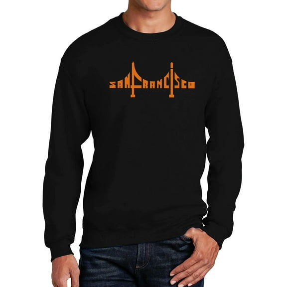 Men's Word Art Crewneck Sweatshirt - San Francisco Bridge